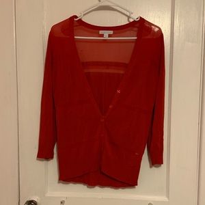 White House Black Market red cardigan